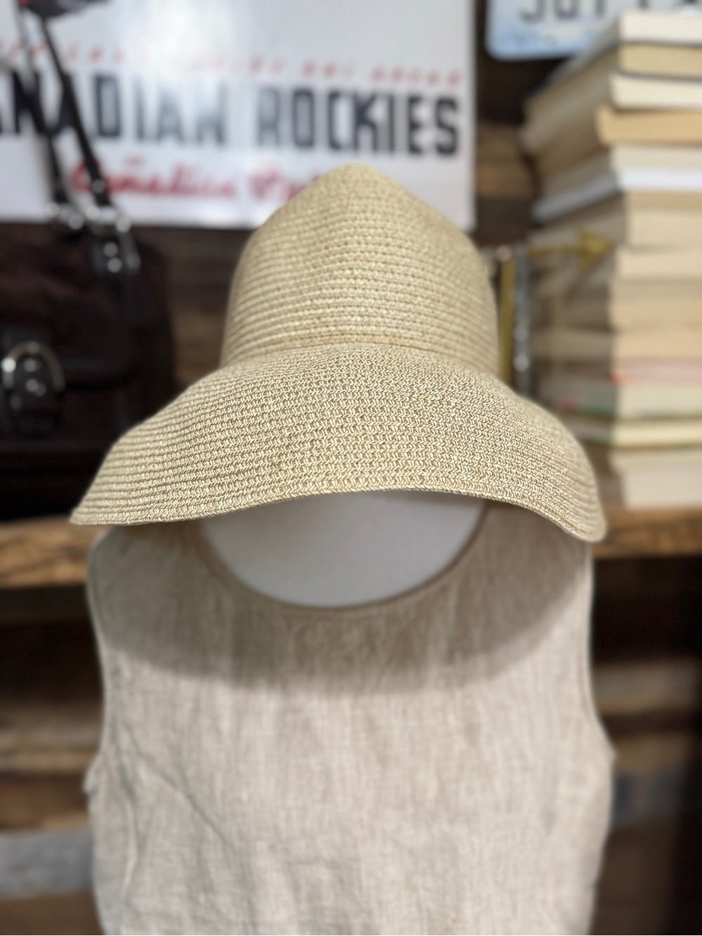 betmar Natural-Tone Woven Sun Hat